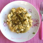 Omelette aux asperges vertes et feta - stylisme culinaire Youcookme